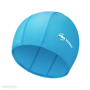 Wholesale stretchy breathable skin-friendly swimming cap for adults
