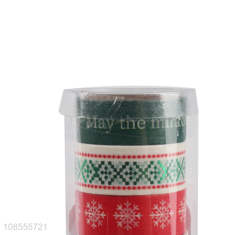 Hot selling decorative Christmas washi tape set for gift wrapping
