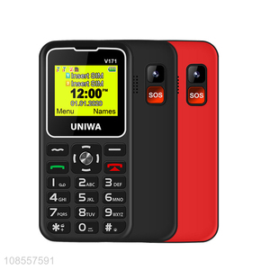 Hot selling 1.77 inch long standby time dual SIM keypad phone for elder people