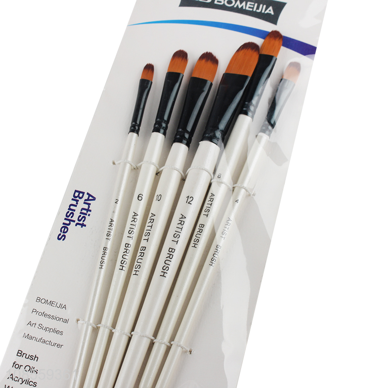 Wholesale 6pcs/set paint brush set for acrylic and oil painting
