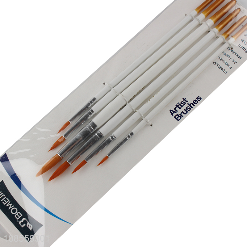 New product 6pcs/set painting brush set artisit paintbrush set