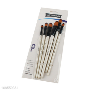 Wholesale 6pcs/set paint brush set for acrylic and oil painting