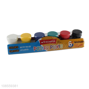 China imports 6 colors paints set with paintbrush painting supplies
