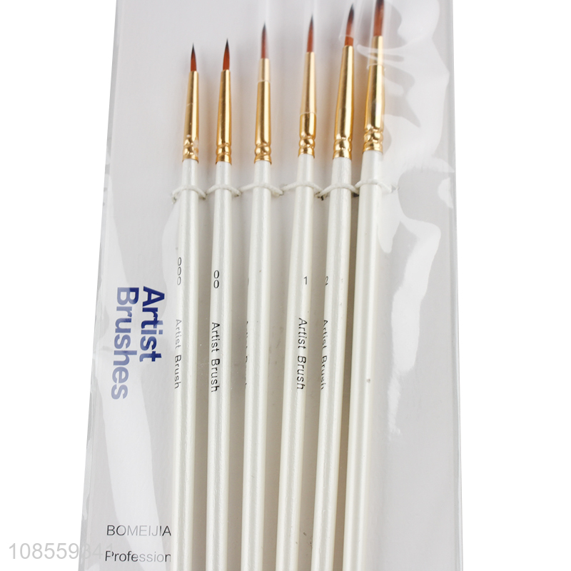China imports 6pcs/set painting brush set acrylic paint brush set