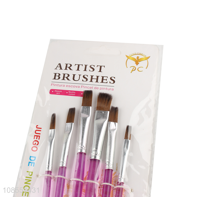 Low price 6pcs/set painting brush set artist brush set