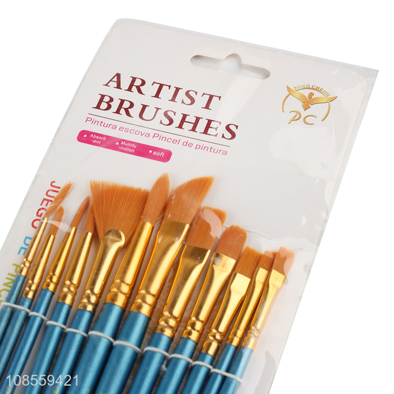 New product 12pcs/set painting brush set for oil painting