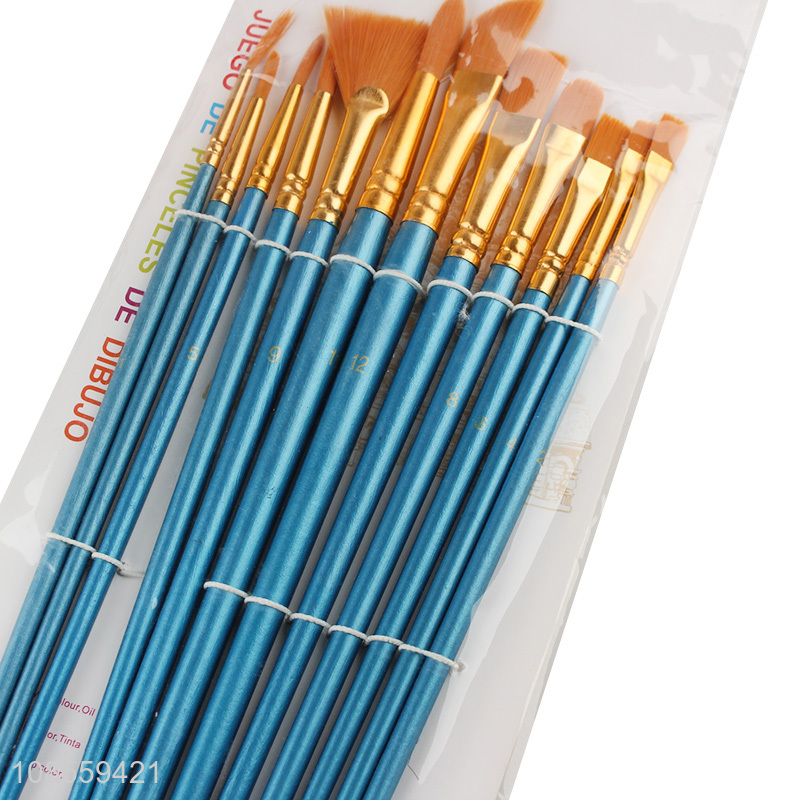 New product 12pcs/set painting brush set for oil painting