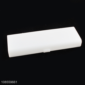 Good quality solid color plastic pencil case for stduent