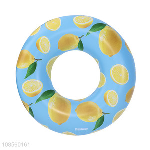 Factory price lemon pattern adult swimming ring for sale