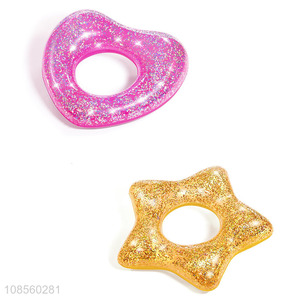 Good quality glitter adult swimming ring for sale