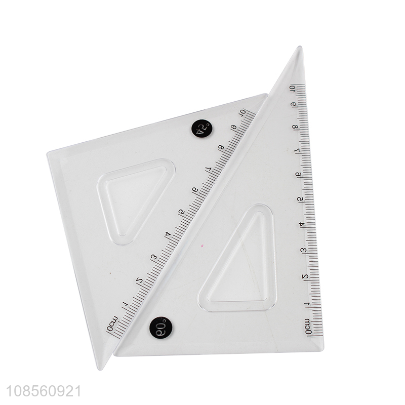 High quality 4pcs protractor ruler set plastic meauring tools