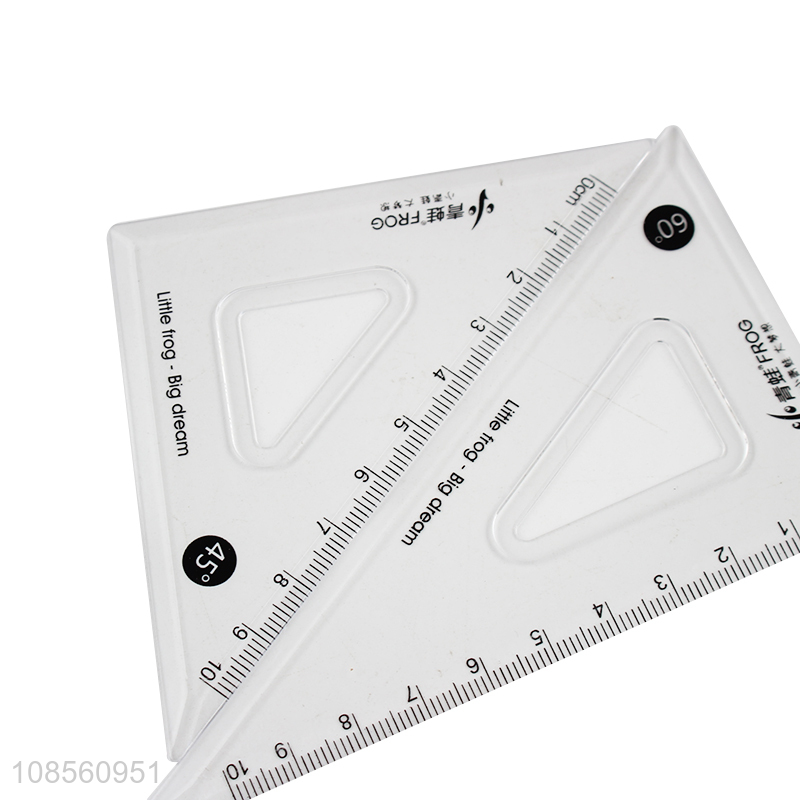 Wholesale 4-piece set geometry school set triangle ruler set