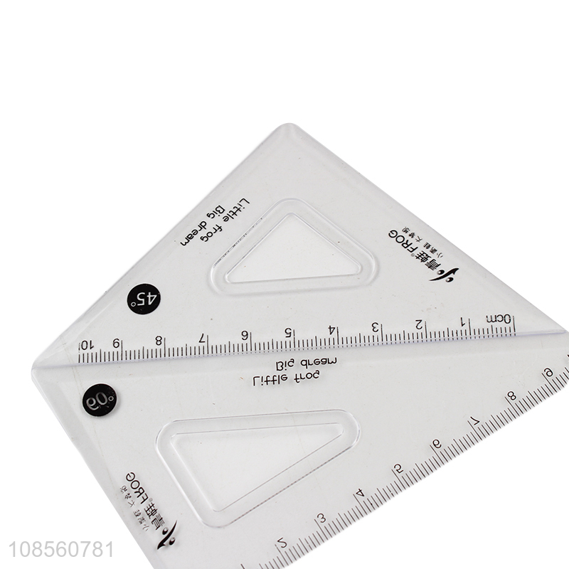 High quality 4-piece set triangle ruler set school stationery