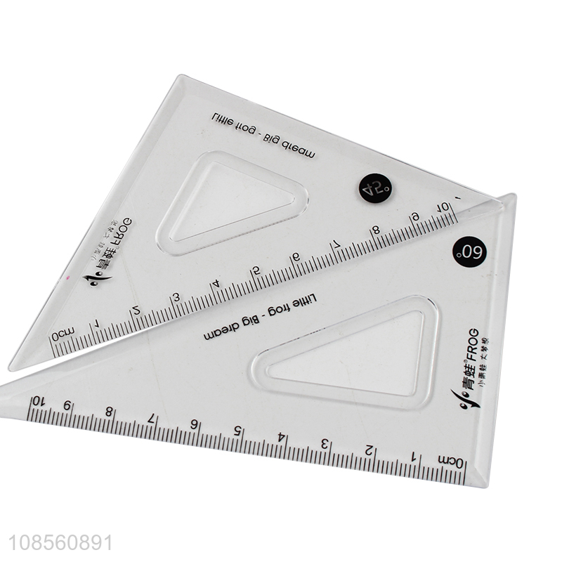 Hot selling 4-piece set gemetric protractor triangle ruler set