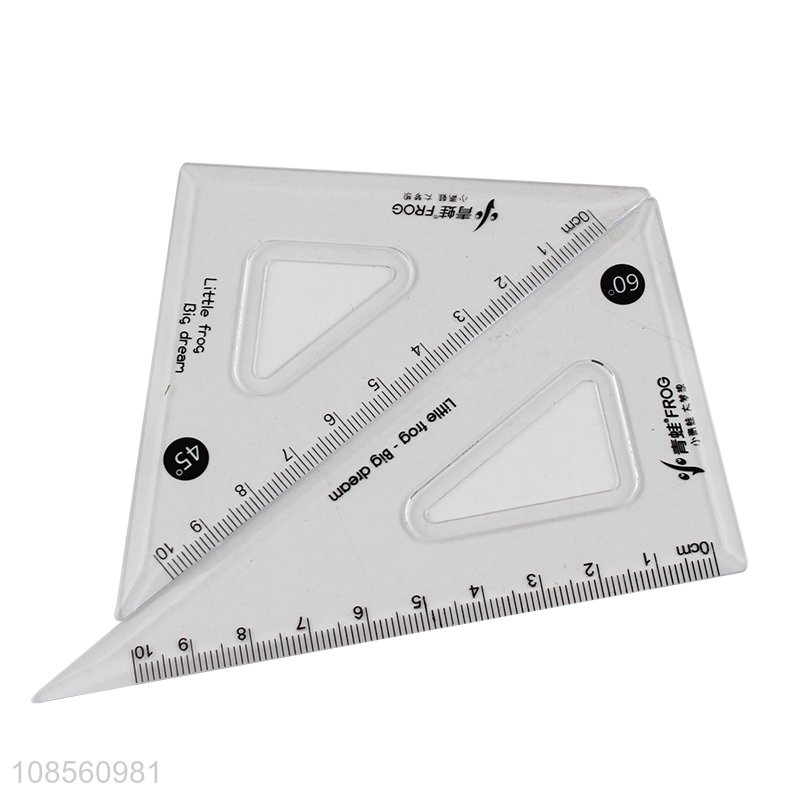 Wholesale 4pcs/set triangle ruler protractor set for drawing