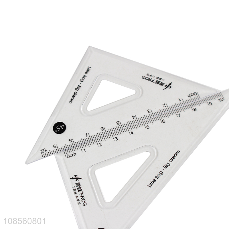 Wholesale 4-piece geometry school set plastic triangle ruler set