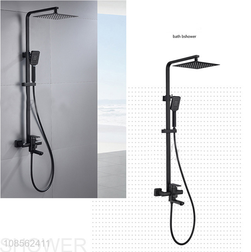 Top sale household square bathroom shower system set