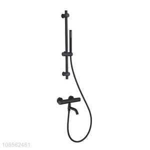 Hot selling electroplated black thermostatic shower set