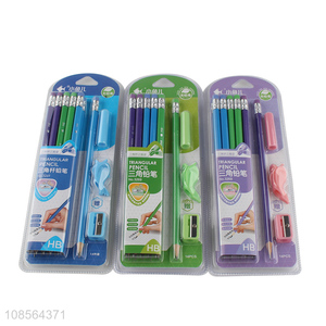 Latest products school office triangular pencil set