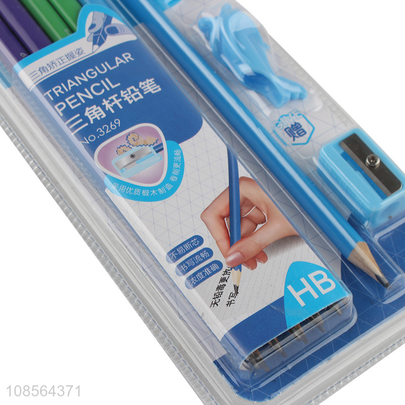 Latest products school office triangular pencil set