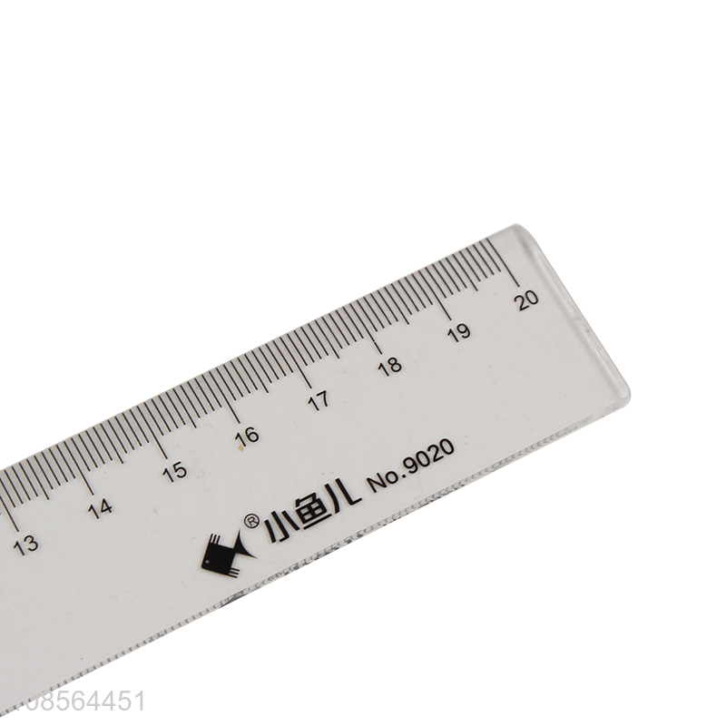 Cheap transparent straight digital ruler for stationery