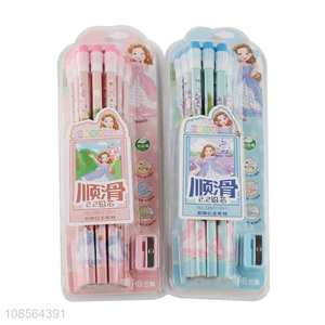 Factory supply cartoon hb pencils set for students stationery