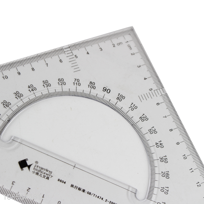 Hot products students stationery transparent triangular ruler