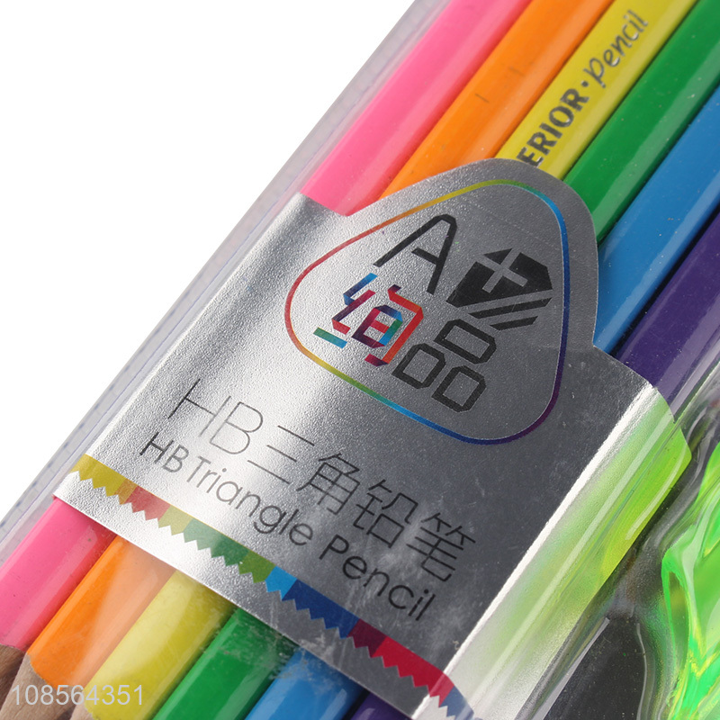 Most popular students stationery HB triangle pencil set