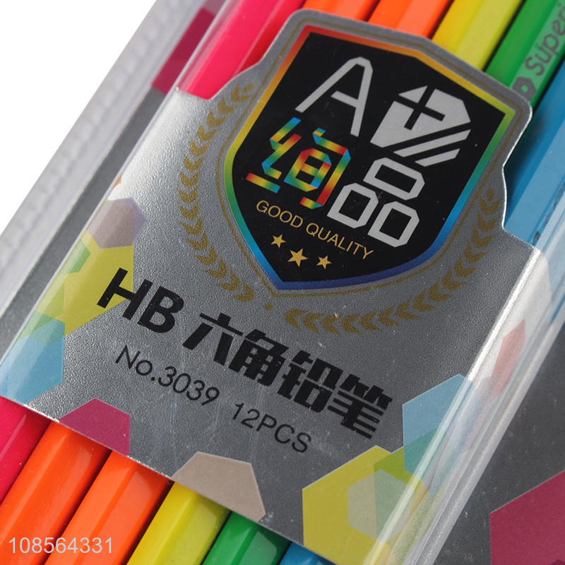 Good quality non-toxic 12pieces HB pencils set for sale