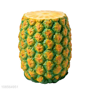 Factory supply vintage home decor creative resin pineapple stool
