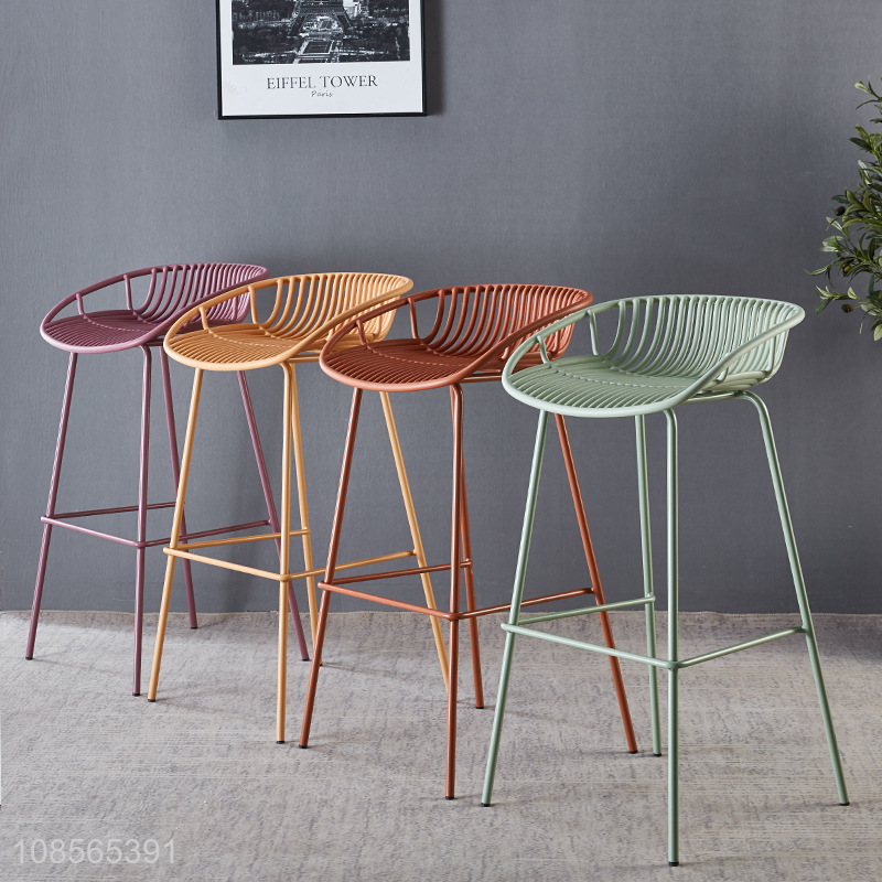 Good quality iron arthigh  bar chair modern simple high bar stool