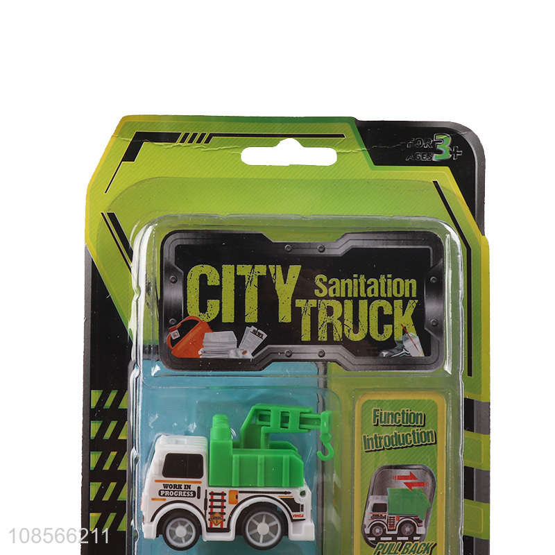China imports pull-back city sanitation truck toy