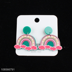 Most popular cute acrylic earrings rainbow drop earrings