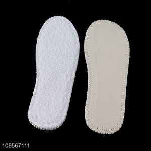 Wholesale winter imitated lamb wool insoles sports shoe insoles