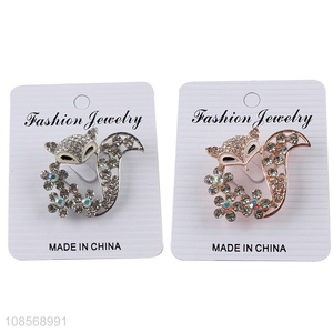 Wholesale cute fox alloy brooch pin lapel pin jewelry