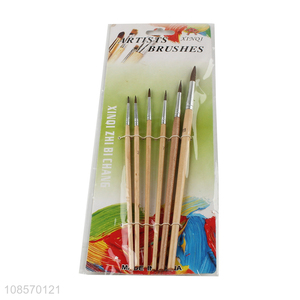Factory direct sale 6pieces artist drawing brushes set