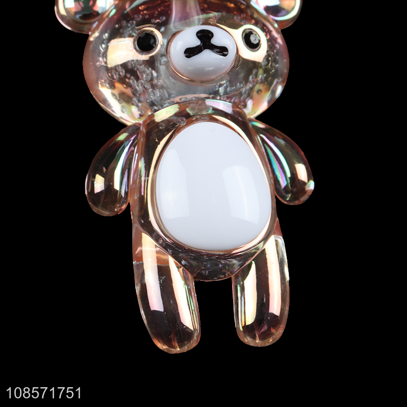 Wholesale cute cartoon bear acrylic pendant keychain for kids