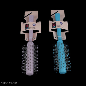 Good price plastic handle nylon bristle comb for hairdressing