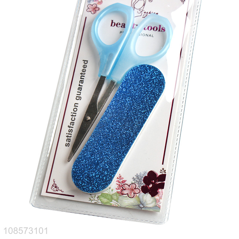 Good quality nail art tool manicure scissors and nail file set