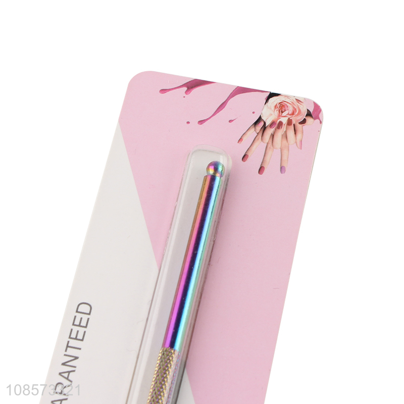 Factory direct sale stainless steel nail manicure cuticle pusher