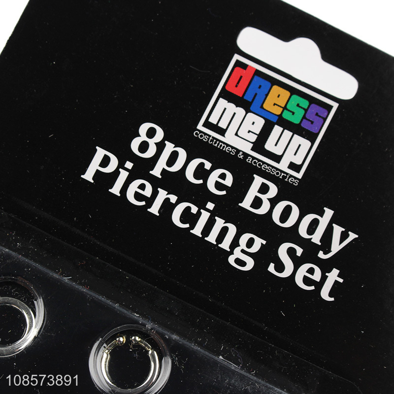 Good selling 8pieces nose ring body piercing jewelry set