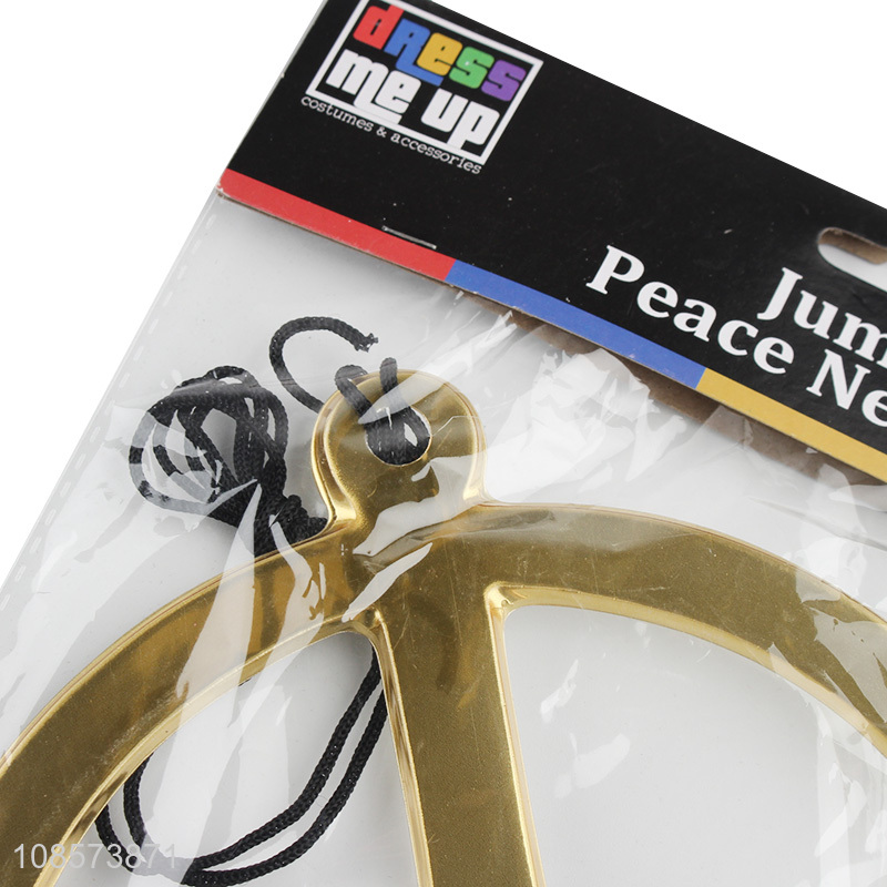 Latest products golden 20cm jumbo peace necklace for sale