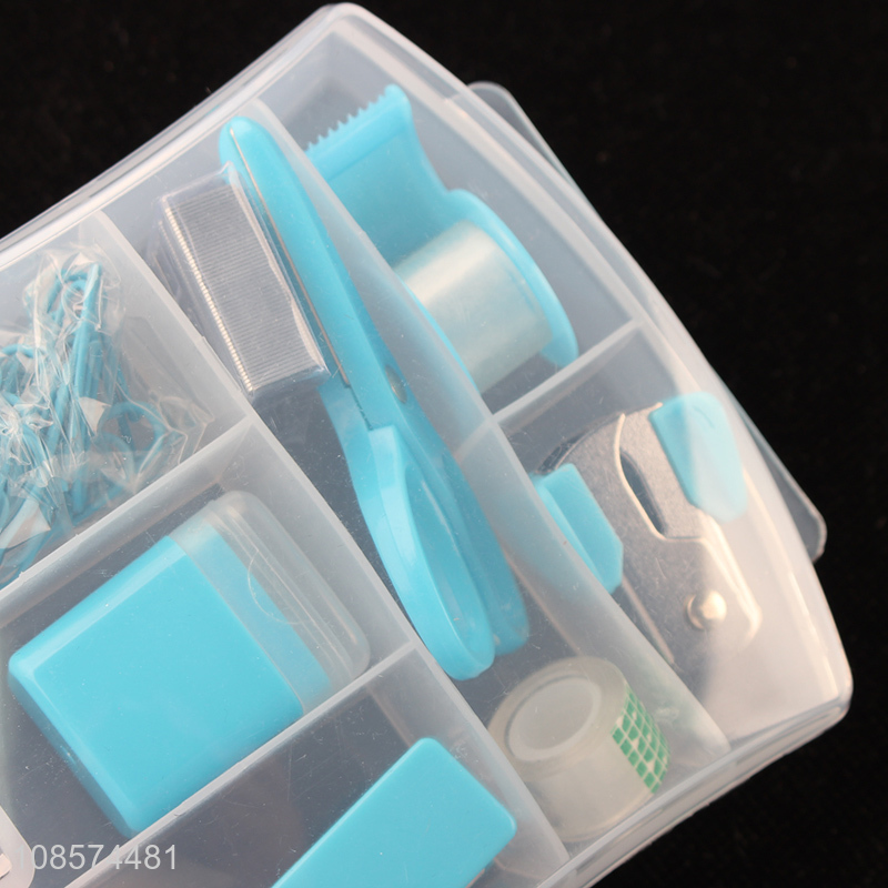 Hot products plastic school office mini stationery set