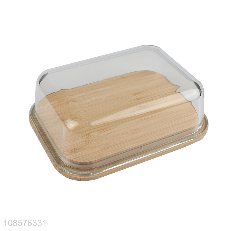 High quality 3ps glass fresh-keeping bowls wih bamboo lid