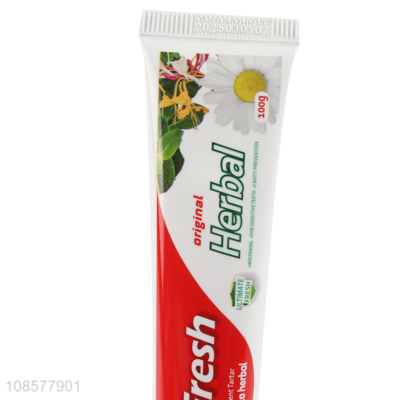 China imports fresh herb anticavity whitening toothpaste