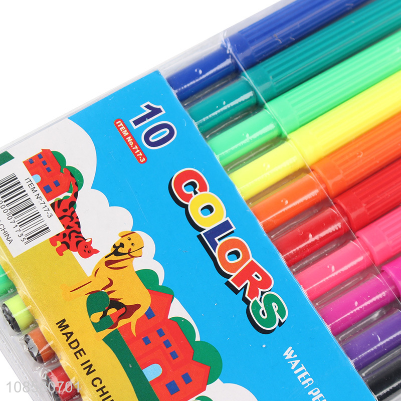 Factory wholesale 10pcs plastic water color pencils for kids drawing