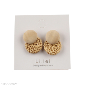 Wholesale from china simple design women earrings ear studs