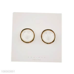 China wholesale round jewelry accessories alloy earrings