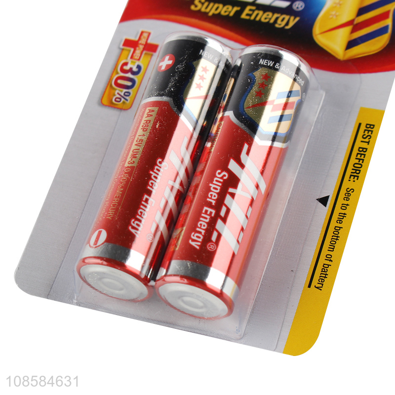 China products 2 pieces 1.5V AA carbon-zinc batteries