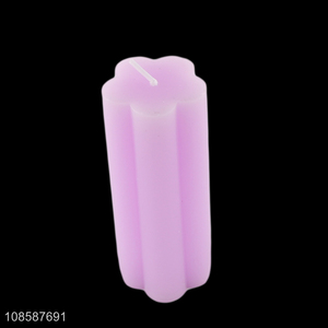 Factory price unscented paraffin wax pillar candle for wedding decor
